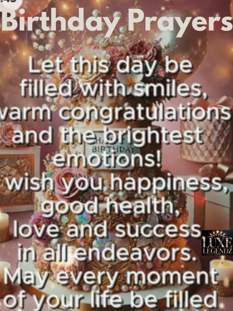 Touching Birthday Prayer