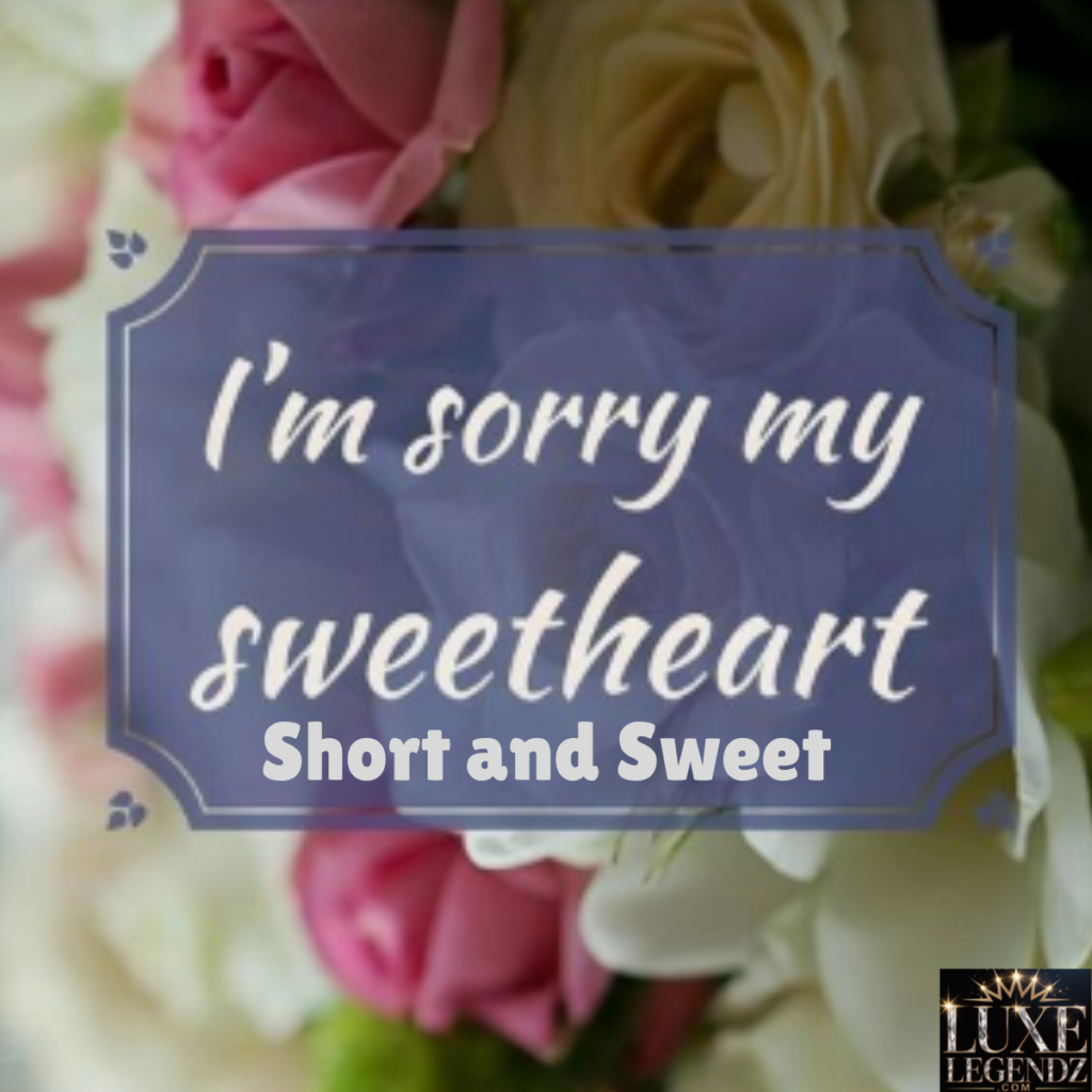Short and Sweet Apology