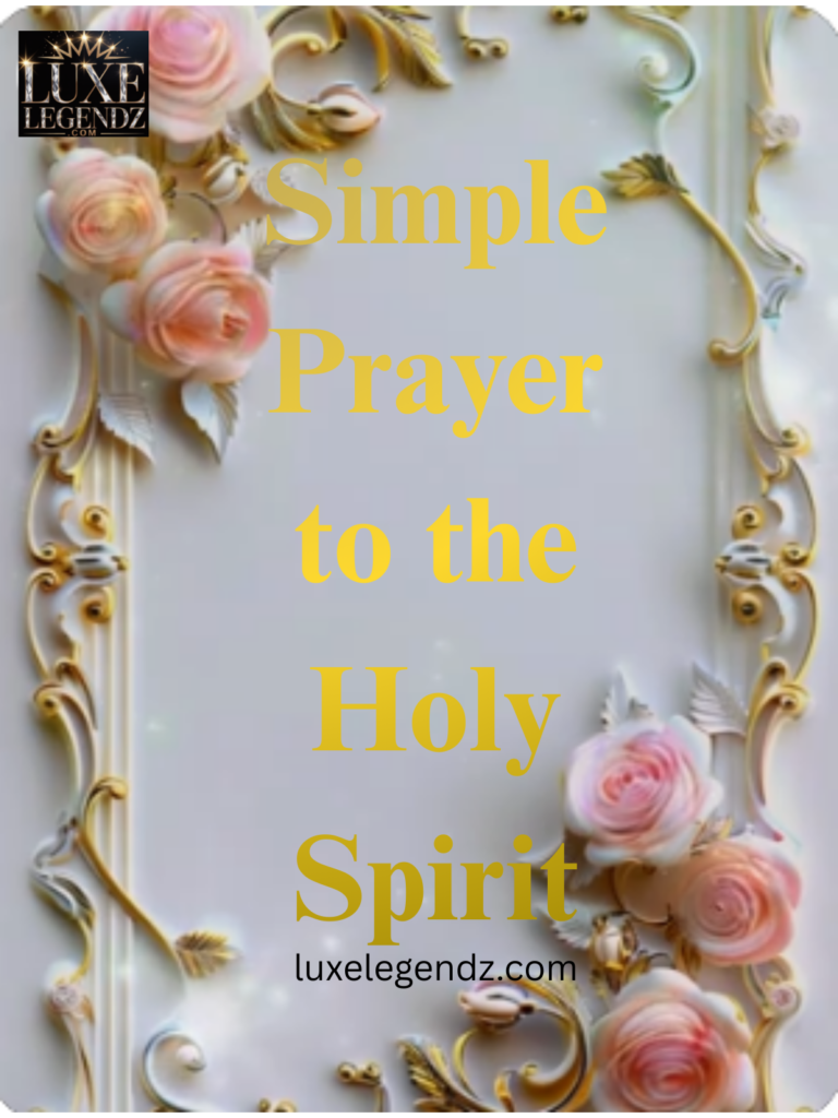 Simple Prayer to the Holy Spirit