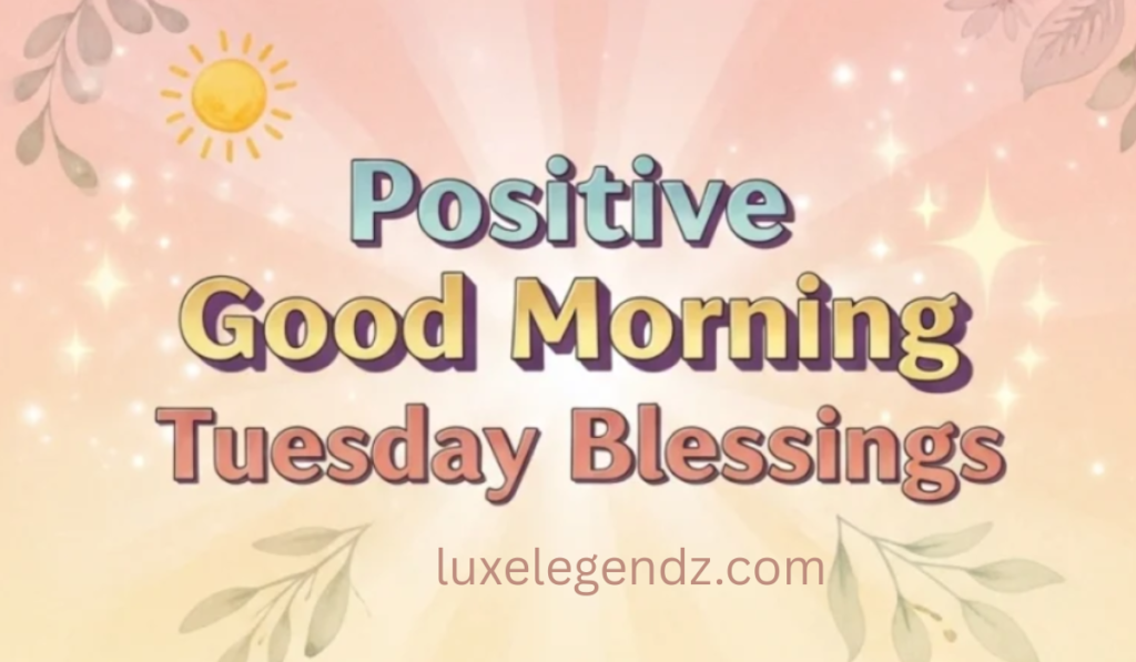 Positive Good Morning Tuesday Blessings