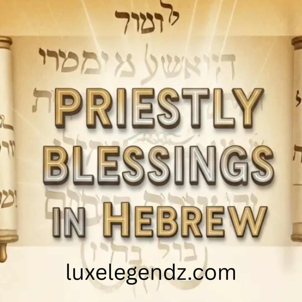 Priestly Blessings in Hebrew