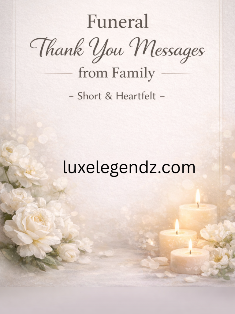 Short funeral thank you message
