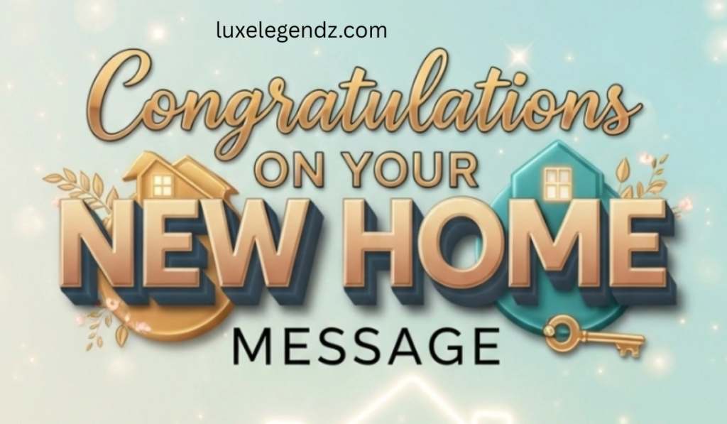 your new home message