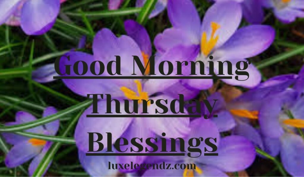 Good Morning Thursday Blessings