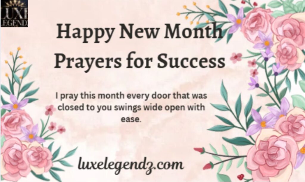 Happy New Month Prayers for Success