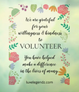 Thank You Volunteers Messages