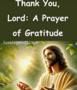 Prayer of Gratitude: